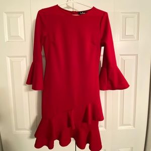 Red formal bodycon dress